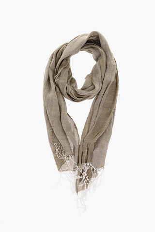 Solid Color FEDAPEN Foulard with fringe