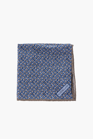 patterned flax pocket square