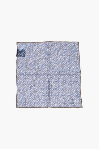 patterned flax pocket square
