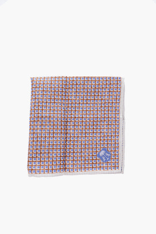 double patterned silk PANAMA pocket square