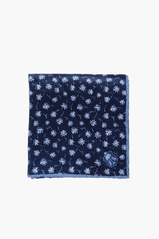 Floral Patterned Linen Pocket Square