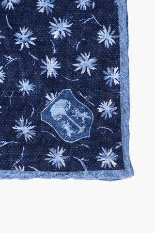 Floral Patterned Linen Pocket Square