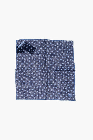 Floral Patterned Linen Pocket Square
