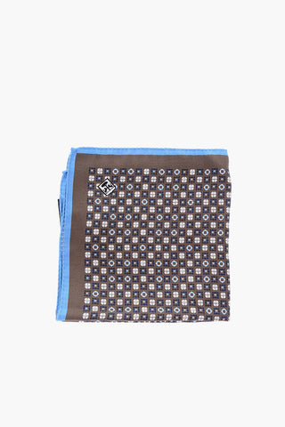 double patterned silk pocket square