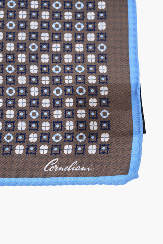 double patterned silk pocket square