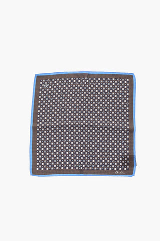 double patterned silk pocket square