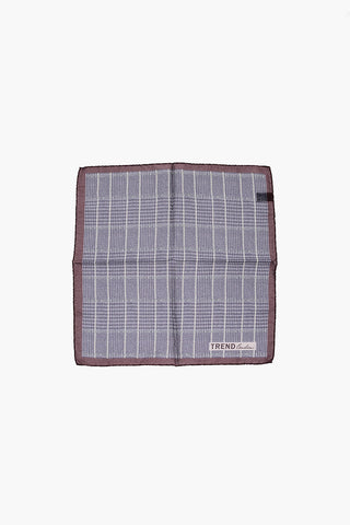 TREND district check patterned silk pocket square