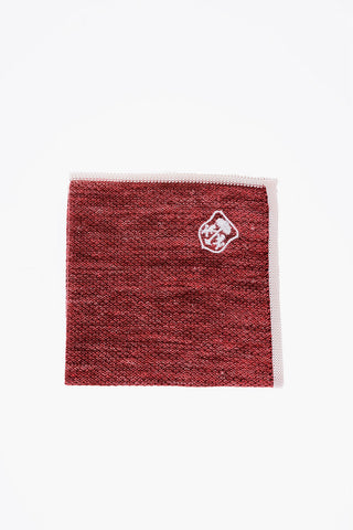 melange silk and flax pocket square