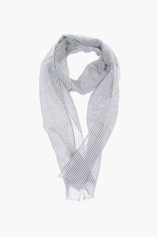 striped cotton and silk foulard