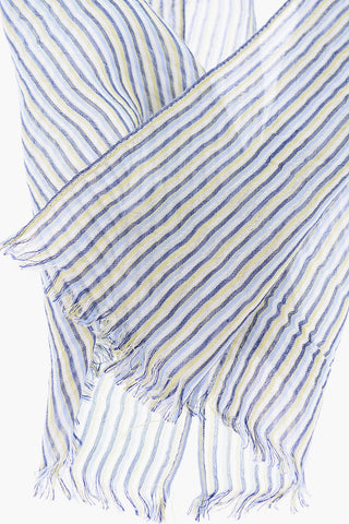 striped cotton and silk foulard