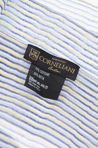 striped cotton and silk foulard