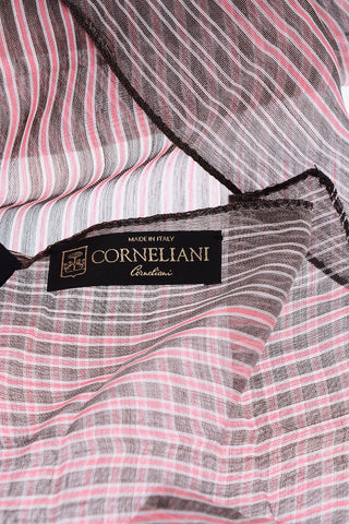 Unbalanced Striped Two-Tone Foulard