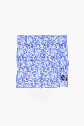 Plant Motif Linen Pocket Square