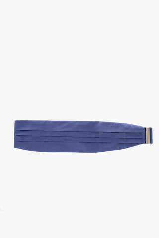 pleated silk cummerbund
