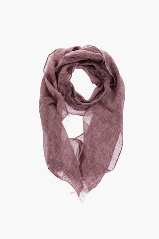 Foulard a Tinta Unita In Lino con Frange