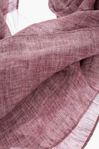 Foulard a Tinta Unita In Lino con Frange