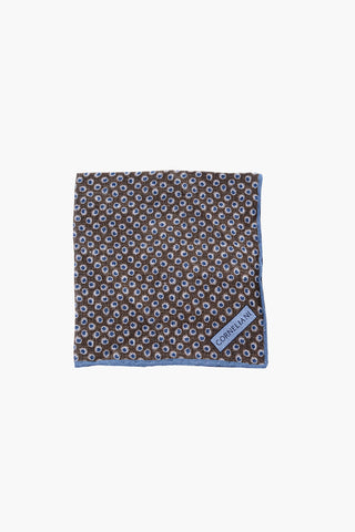 patterned flax pocket square