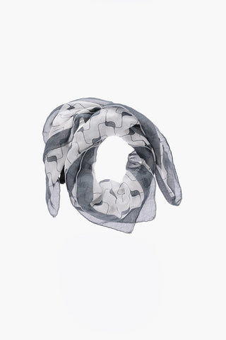 foulard bicolore a fantasia
