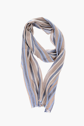CC COLLECTION Foulard a righe balanced in cotone e seta