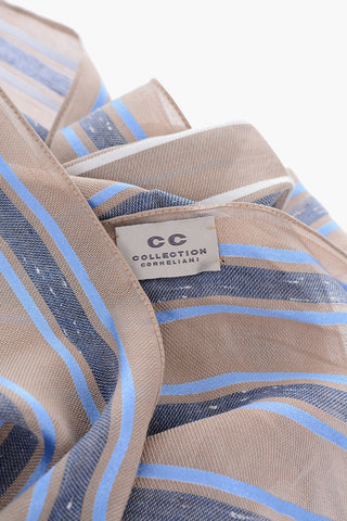 CC COLLECTION Foulard a righe balanced in cotone e seta