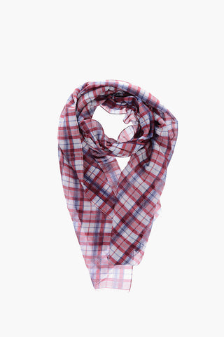 tartan cotton and silk foulard