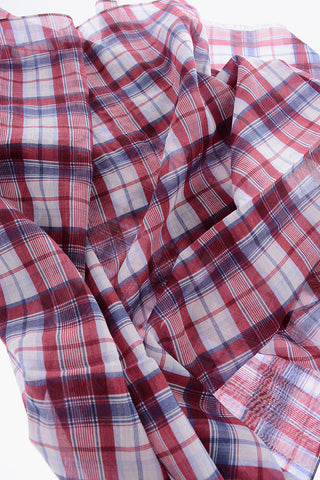 tartan cotton and silk foulard