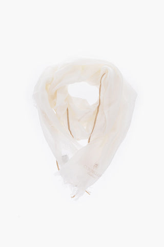 contrasting edge solid color ANTIGUA flax foulard
