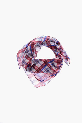 tartan cotton and silk foulard