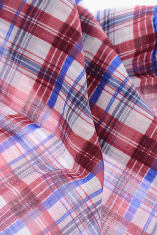 tartan cotton and silk foulard