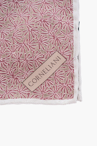 patterned silk pocket square