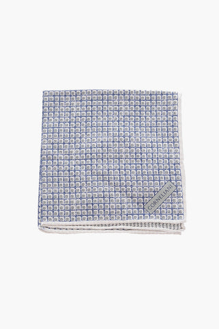 double patterned PANAMA silk pocket square