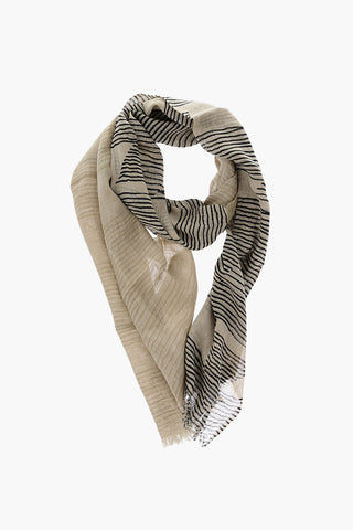 CC COLLECTION Striped Cotton and Silk Foulard