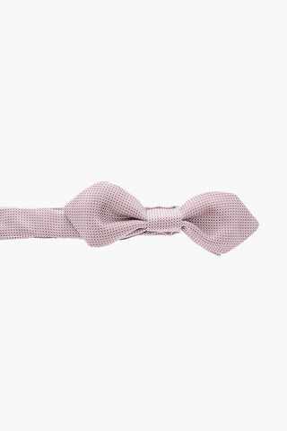 micro checked silk bow tie