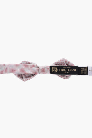 micro checked silk bow tie