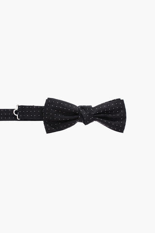 pin dots silk bow tie