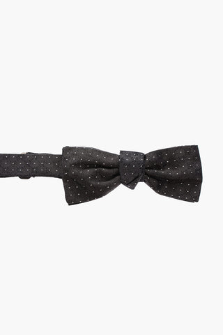 pin dots silk bow tie