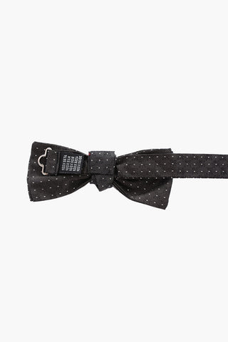 pin dots silk bow tie