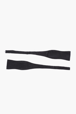 patterned silk self bow-tie