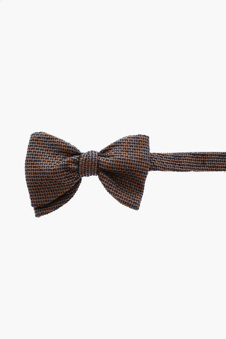 Papillon bicolore in seta e cotone