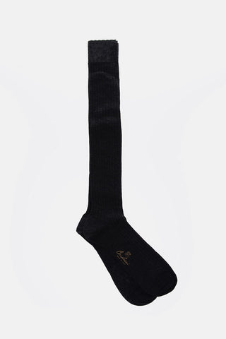 ribbed solid color long socks