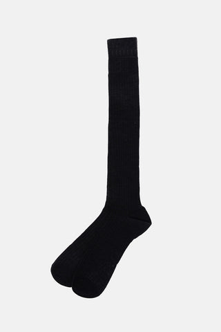 ribbed solid color long socks