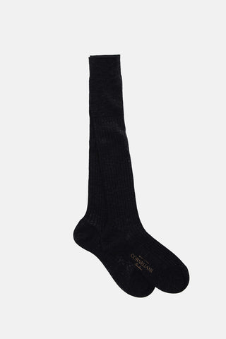 ribbed solid color long socks