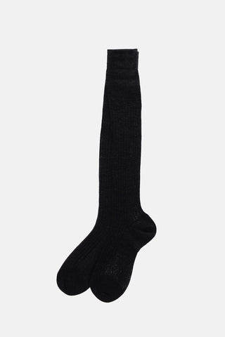 ribbed solid color long socks
