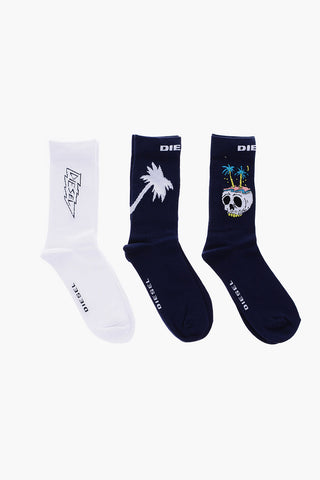 embroidered SKM-RAY 3 socks set