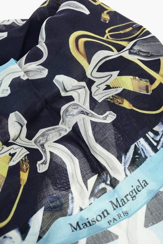 MM0 Foulard a fantasia In Seta e Lana