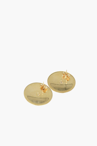 MM6 Golden Effect Stud Earrings