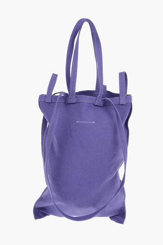 MM6 logo printed solid color shopper bag