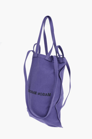 MM6 logo printed solid color shopper bag