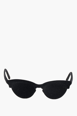 MM6 Velvet Faux Sunglasses with Ribbon