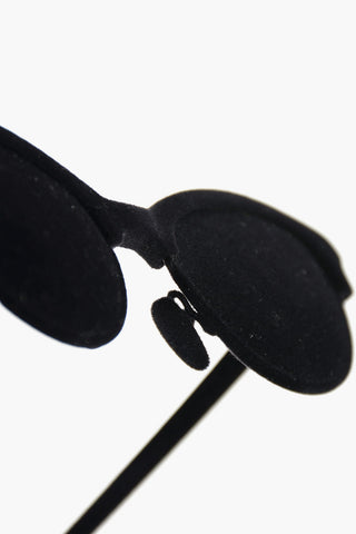 MM6 Velvet Faux Sunglasses with Ribbon